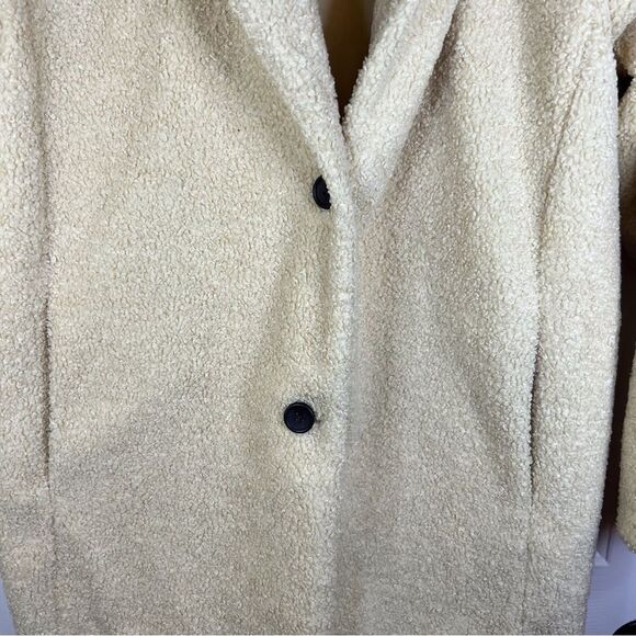 Womens Daily Ritual Teddy Bear Fleece Jacket Size Medium Light Yellow‎ - Picture 8 of 8